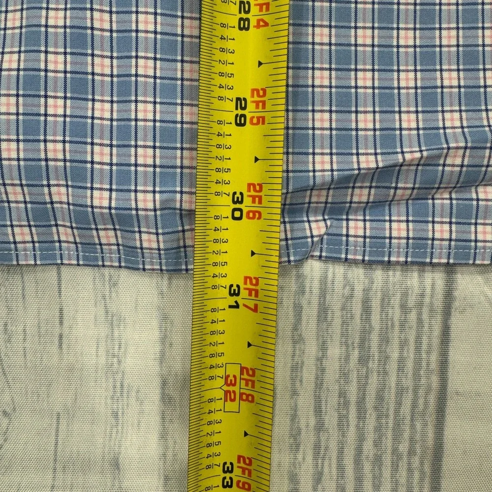 POLO‎ Ralph Lauren Button Down Shirt XL Blue Plaid Pony Cotton Mens
